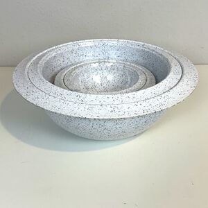 Vintage Delta Group Confetti Melamine Speckled 4 Bowl Set Italy